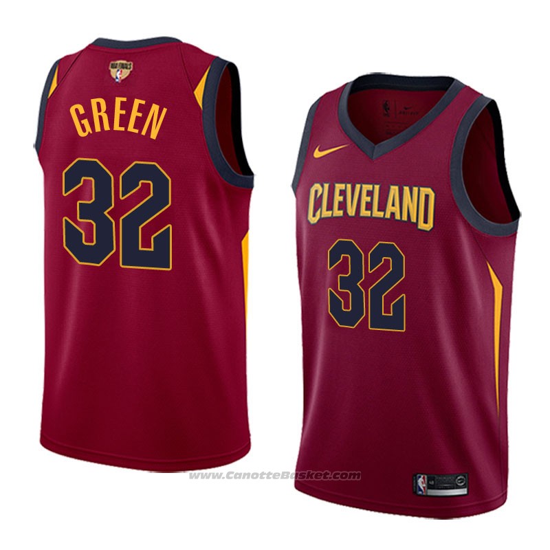 Maglia Cleveland Cavaliers Jeff Green #32 Icon 2017-18 Finals Bound Rosso